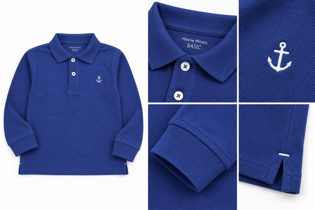 Boys F/S Polo- Blue