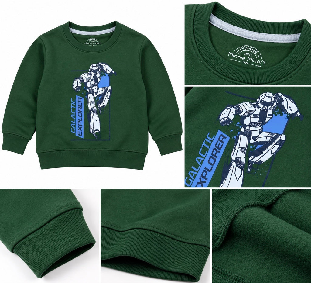 Galactic Explorer Sweat- Dark Green