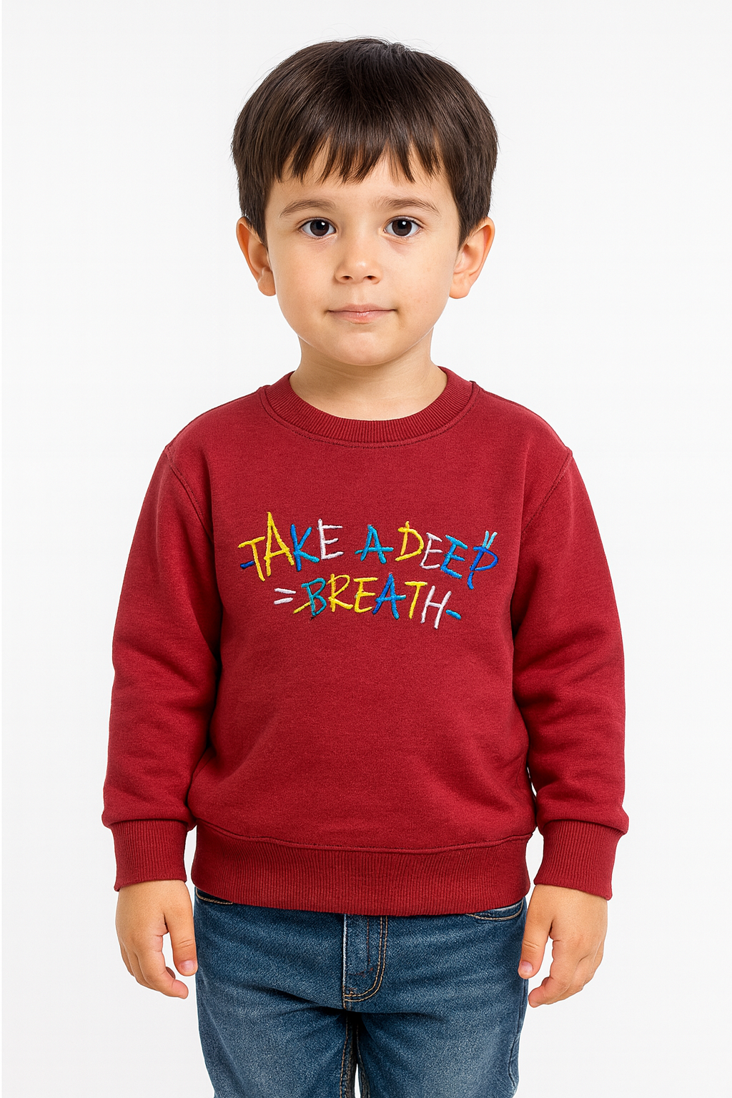 Take A Deep Breathe Sweat- Maroon