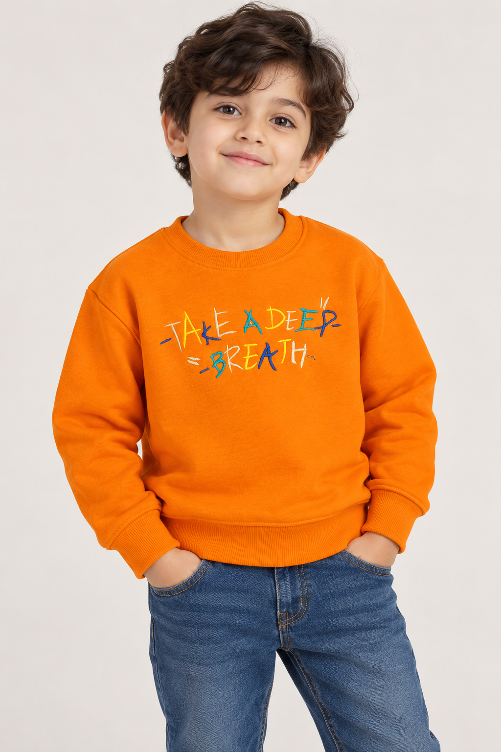 Take A Deep Breathe Sweat- Orange
