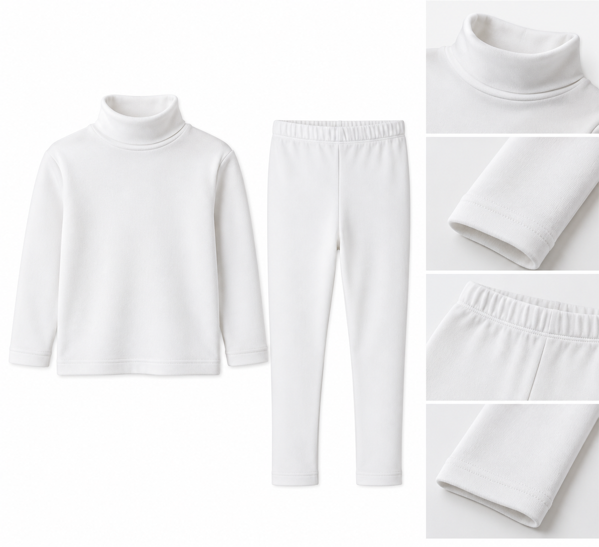 Unisex High Neck+Tight- White