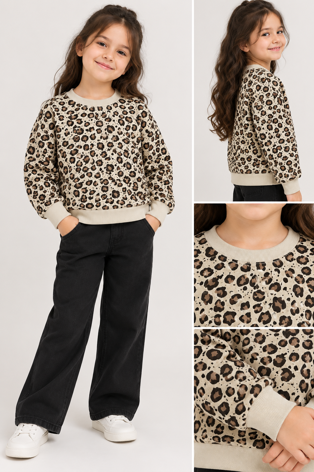 All Over Printed Girls Sweatshirt