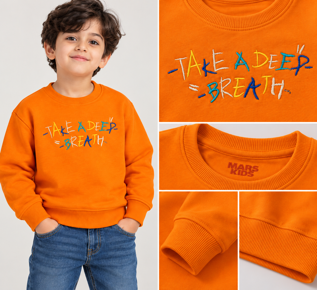 Take A Deep Breathe Sweat- Orange